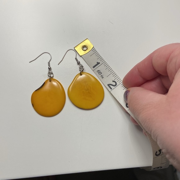 Galapagos Tagua Earrings - Picture 2 of 4